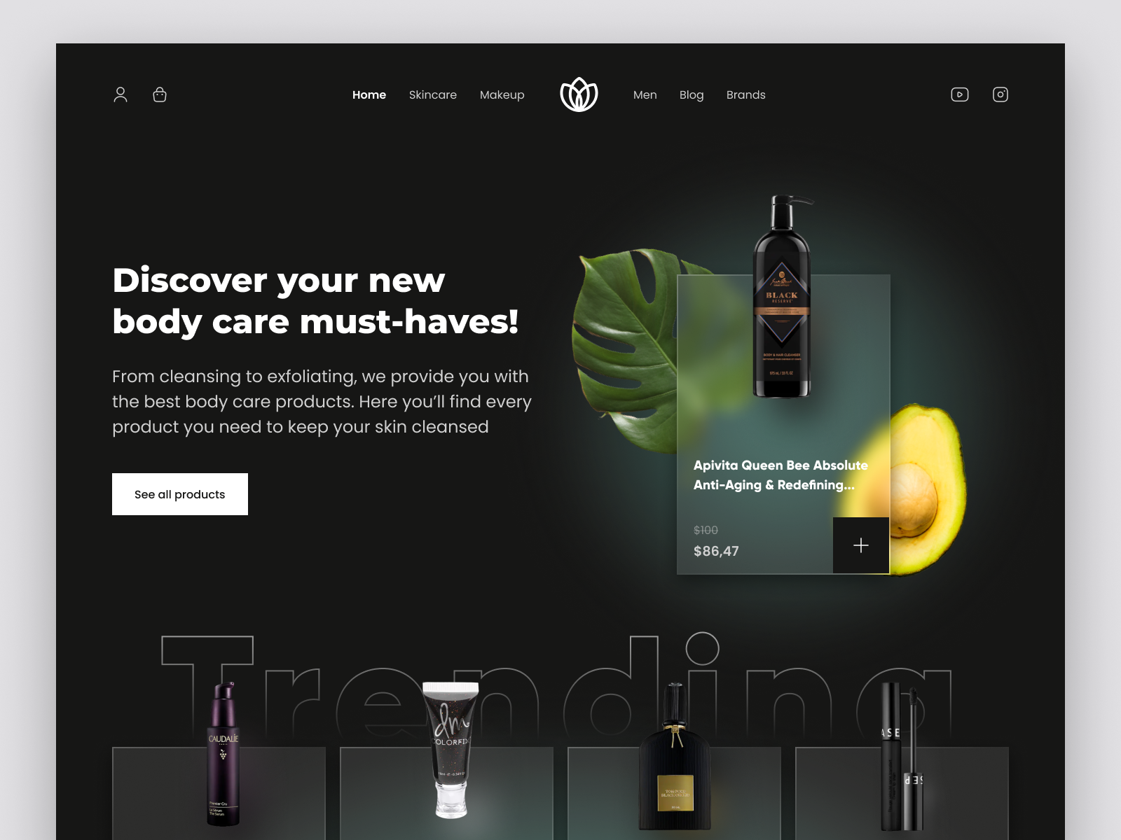 Personal Care and Beauty Website Landing Page by Mohamad Azizi for ...