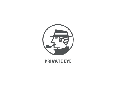 Private eye logo branding detective ear eye head holmes kamil logo morecolor pipe private profile sadlo sherlock