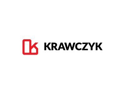 Krawczyk construction company architecture block brick build building construction home house k logo morecolor wall
