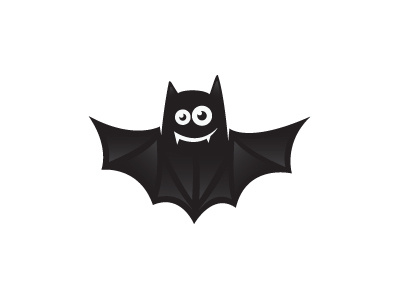 Bat bat character crazy funny gradient kamil logo mascot morecolor sadlo wings