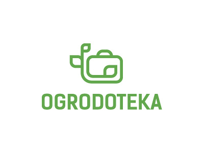 Ogrodoteka logo branding briefcase folder garden kamil leaf logo morecolor nature plants sadlo