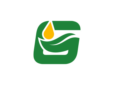 G - Green lubricant g green leaf letter logo lubricant morecolor