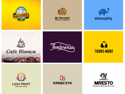 Dribbble Logopack 1 animal beer cafe crane dog eat elephant flowers font house lighthouse lion logo marketing pub restaurant trangles