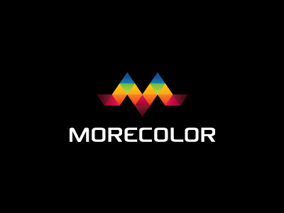 Morecolor brand branding color colored colorful kamil logo mark morecolor personal sadlo trangles