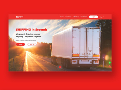 Shipper redesign branding furniture moving new shipping truck ui ui design ux