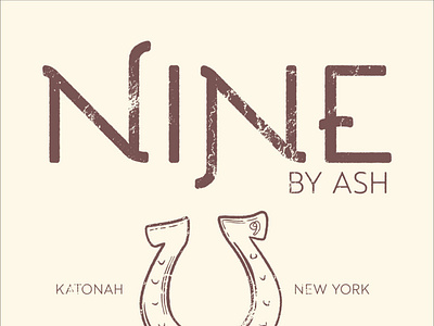 Nine By Ash Brand Identity brand identity branding design graphic design hand lettered hand painted horseshoe illustration illustrator logo vector vintage western