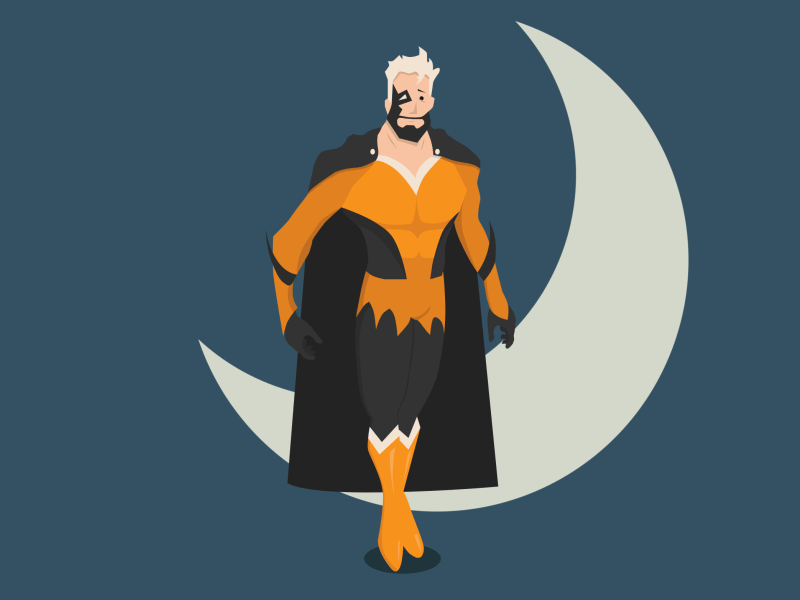 Hallowmen halloween hero heroe moon orange super
