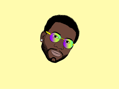 Gucci Mane brush cool cool design design drawingart face illustration illustration illustration art portrait vector vector art vector illustration yellow