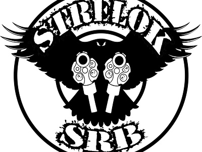 Strelok Srb black white black and white blackandwhite design illustration logo logodesign vector