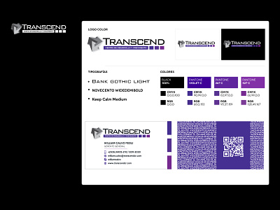 Transcend - Centro de Desarrollo y Crecimiento branding design logo