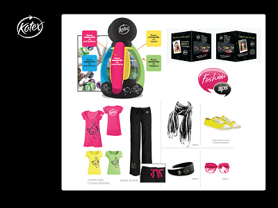 Kotex branding btl design display