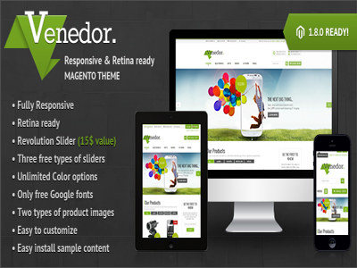 Venedor - Premium Magento Theme Preview ecommerce magento mobile opencart premium retina theme woocommerce wordpress
