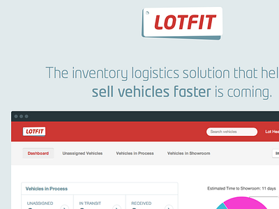 Lotfit Marketing Page automotive blue clean dealerships neo tech red