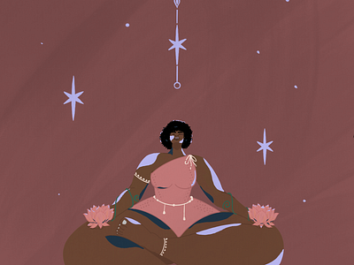 Lotus art illustration procreate yoga