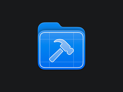 Developer Folder Icon blueprint developer dock folder human interface icon icon design mac macintosh macos replacement ui user interface