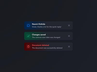 Notifications Exploration – Dark Mode admin app dark dark mode exploration human interface icon icons interface notifications user interface