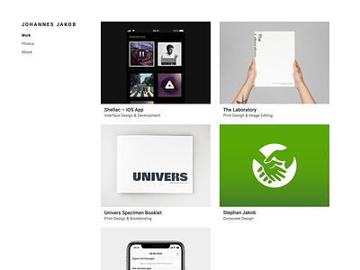 Portfolio Redesign design jakob johannes portfolio projects redesign web website