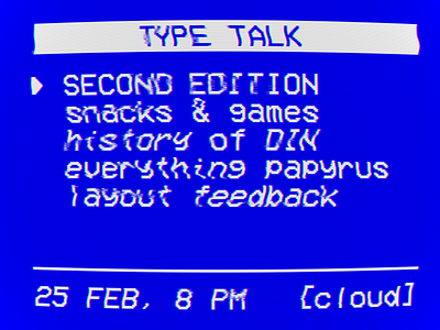 type talk second edition poster