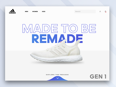 Adidas Purecraft Web Design adidas branding design figma interface design minimal minimalist shoe ui ux web website