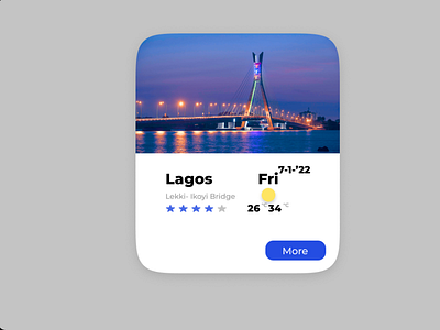 Card UI Design for a Weather App app design typography ui