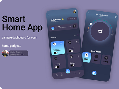 Smart Home App app bms design homedevices icon iot smartdevices typography ui ux