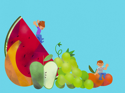 fruitjesusescudero characterdesign childrens book childrens illustration food fruit health healthfood healthy illustration