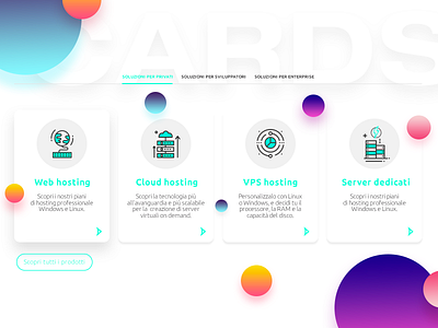 • Cards • cards clean colors gradient icons minimal ui visual web