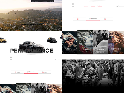 • Auto Homepage Concept • abarth auto cars clean interaction interface simple site typography ui ux web