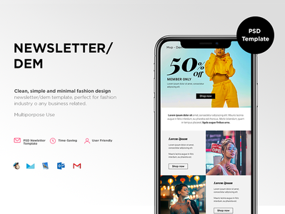 • MVP-Newsletter/Dem clean design desktop email fashion interface interface design mobile newsletter design newsletter template uidesign user friendly