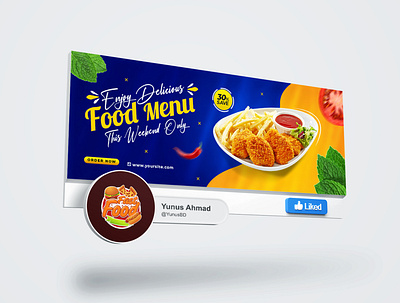 Fast Food Facebook Cover Template banner cover menu