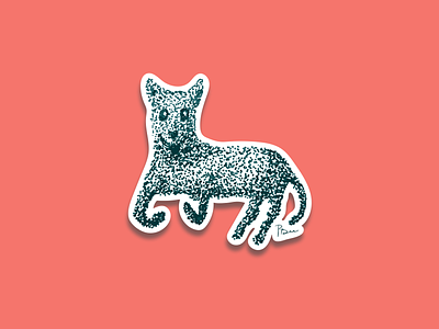 Pointillism Dog Sticker - Mr. Bí design dog illustration pointillism sticker vector