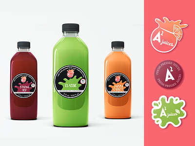 Juice Branding and Packaging branding design juice labels logo packaging stickers vector