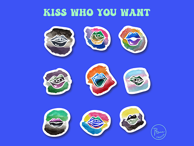 Kiss Who You Want-Pride Stickers
