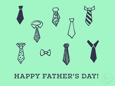 Father's Day Card with Tie Icons-2 color bow tie design fathers day card hand drawn icons happy fathers day icons illustration sticker ties vector