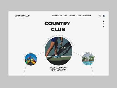 Country Club Design Concept animation app branding design illustration motion graphics typography ui user ux