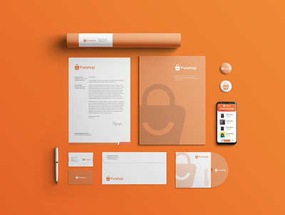 Funshop Brand Identity apps design badge design brand agency brand design brand identity branding business card design disk design envelope design folder design logo logodesign