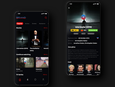 Little shot! Movie app design app design ui ux