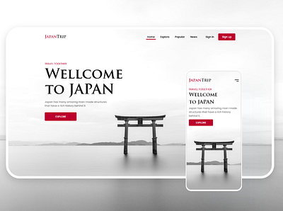 LANDING PAGE - JAPANTRIP app design ui web