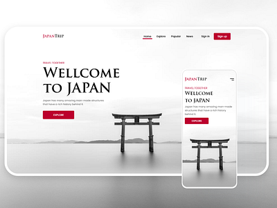 LANDING PAGE - JAPANTRIP app design ui web