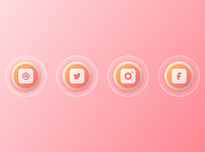 Social Icon app design ui ux