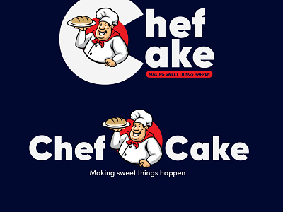 Chef Cake Logo Design design illustrator logo vector