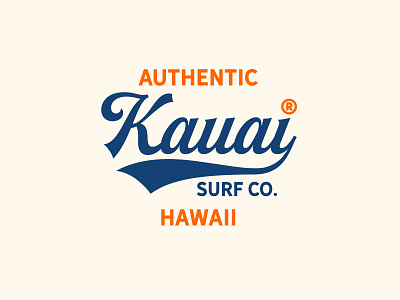 Kauai Surf Co. Logo branding illustration illustrator logo design logodesign surf surfing typography