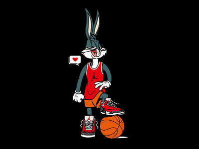 BUG Bunny x Air Jordan 3 Chi artwork branding bugs cartoon cartoon illustration clothing design graphic illustration logo looney tunes streetwear vector