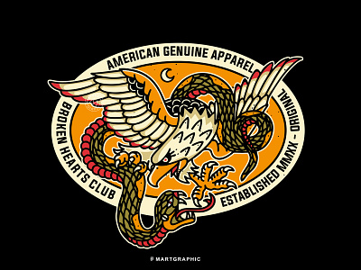 EAGLE SNAKE apparel branding clothing design graphic identity logo streetwear tattoo design traditional art vector