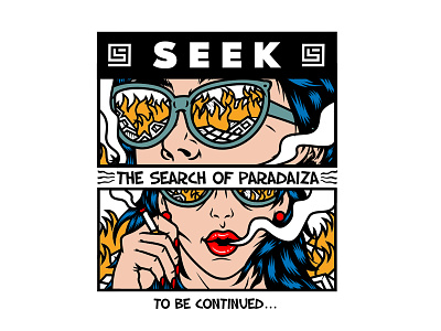 The Search Of Paradaiza apparel artwork branding clothing design graphic illustration logo streetwear vector