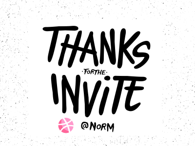 Thanks For The Invite invitation invite logotype thanks type typo typography