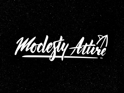 Modesty Attire Hand type brush caligraphy clothing customtype handmade handtype lettering logotype script type typography typowork