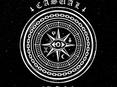 The Casual Chaos artwork clothing corel doom horror illuminaty logo merch satan vector vintage wacoom