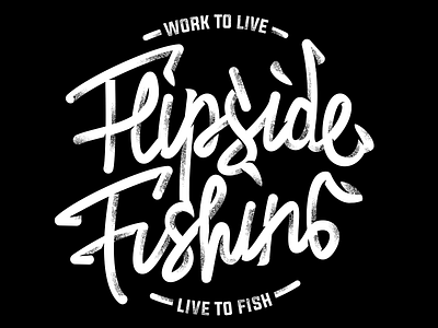 Flipside Fishing branding clothing customtype doodle font fontype handmade logo quote typeface typography vintage