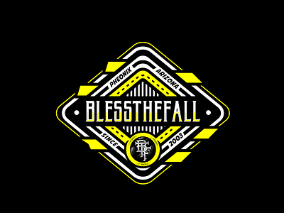 BLESSTHEFALL artwork badge band branding clothing corel design graphic identity logo merch seal